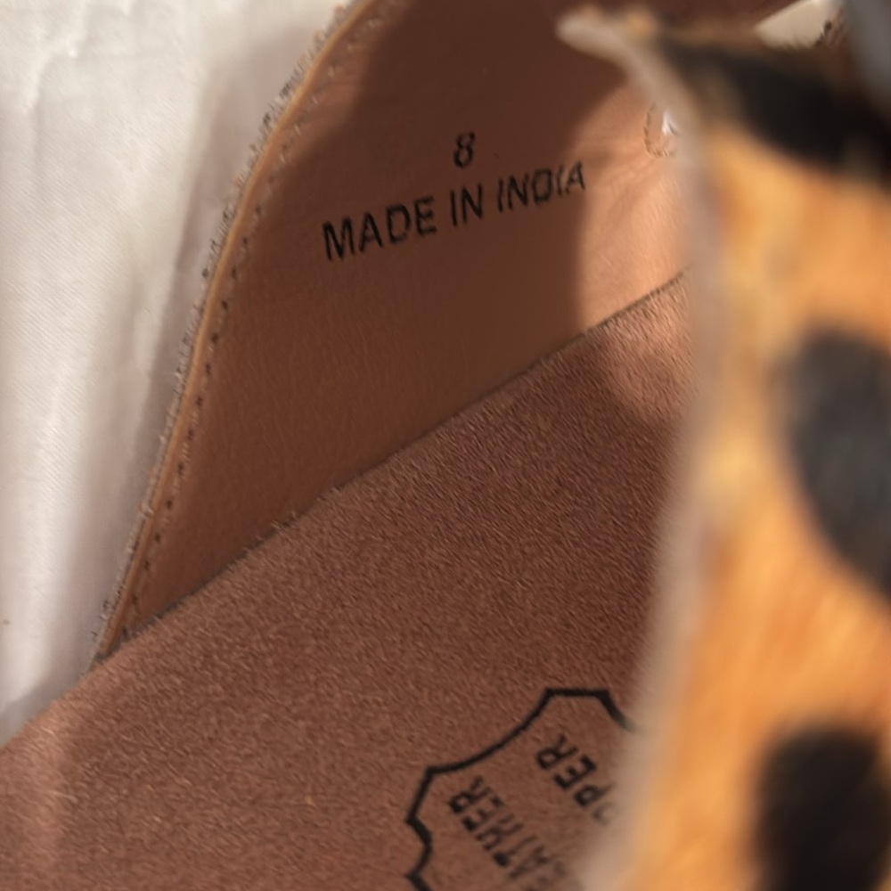 Myra‎ Bag Leopard Print Sandals - Tan and Black - Picture 5 of 9